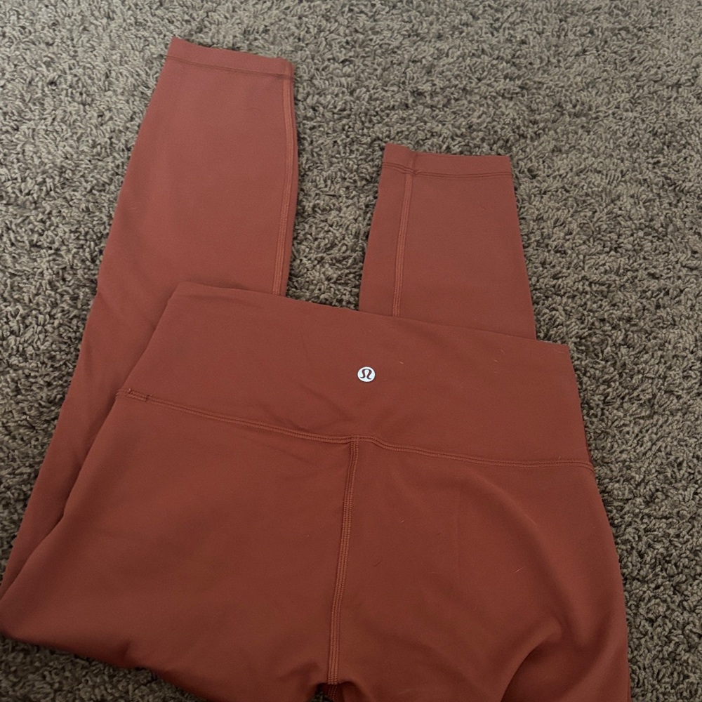lululemon athletica Rust-Red Workout Leggings